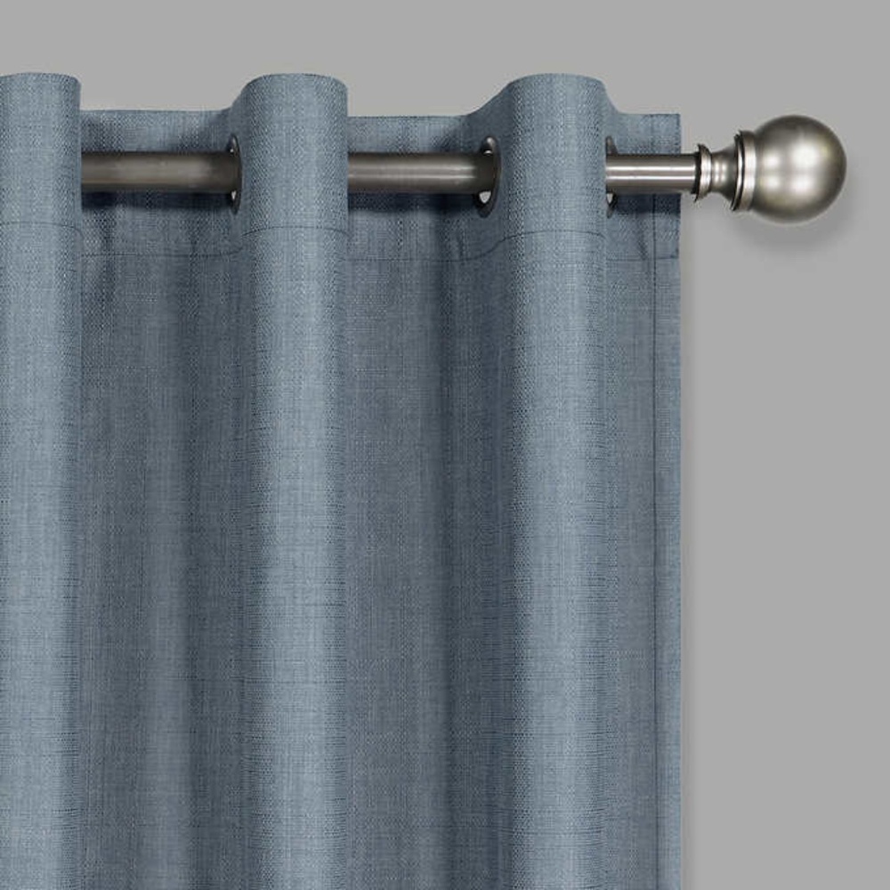 Eclipse Blue Grommet Curtains